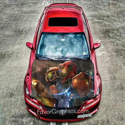 Samus Aran Metroid Itasha Car Vinyl Hood Wrap Decal Sticker