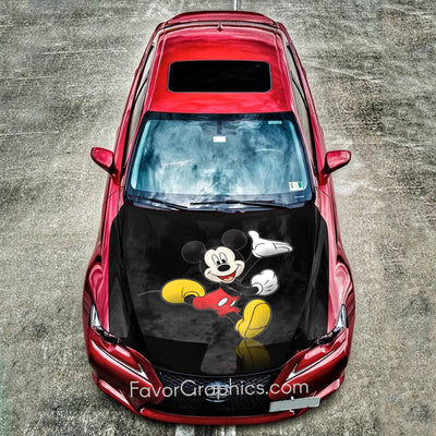 Mickey Mouse Itasha Car Vinyl Hood Wrap Decal Sticker