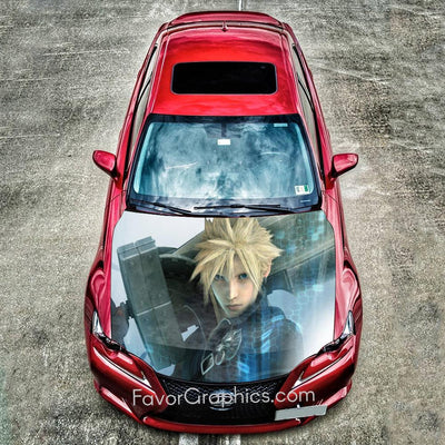 Cloud Strife Itasha Car Vinyl Hood Wrap Decal Sticker