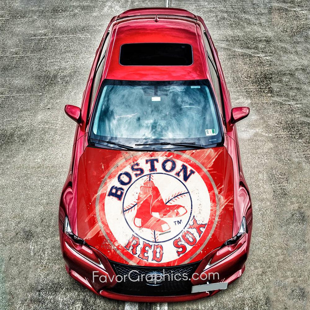 Boston Red Sox Itasha Car Vinyl Hood Wrap Decal Sticker