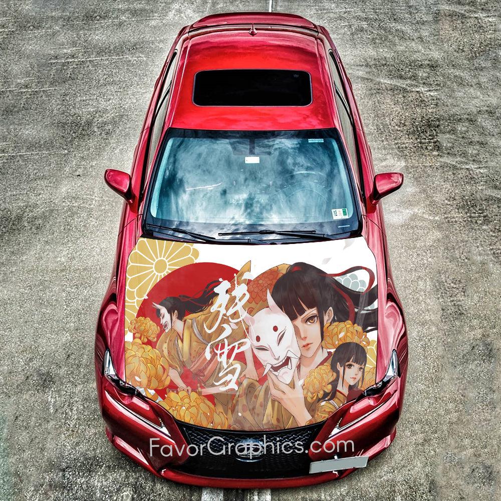 Kiku One Piece Itasha Car Vinyl Hood Wrap Decal Sticker