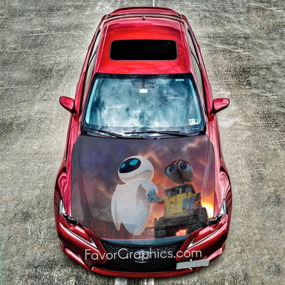 Wall-e Itasha Car Vinyl Hood Wrap Decal Sticker