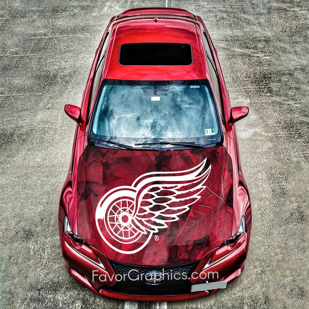 Detroit Red Wings Itasha Car Vinyl Hood Wrap Decal Sticker