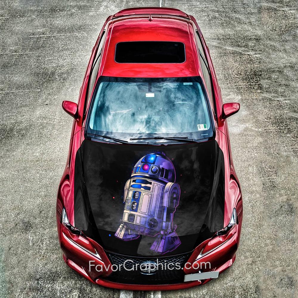 R2-D2 Itasha Car Vinyl Hood Wrap Decal Sticker