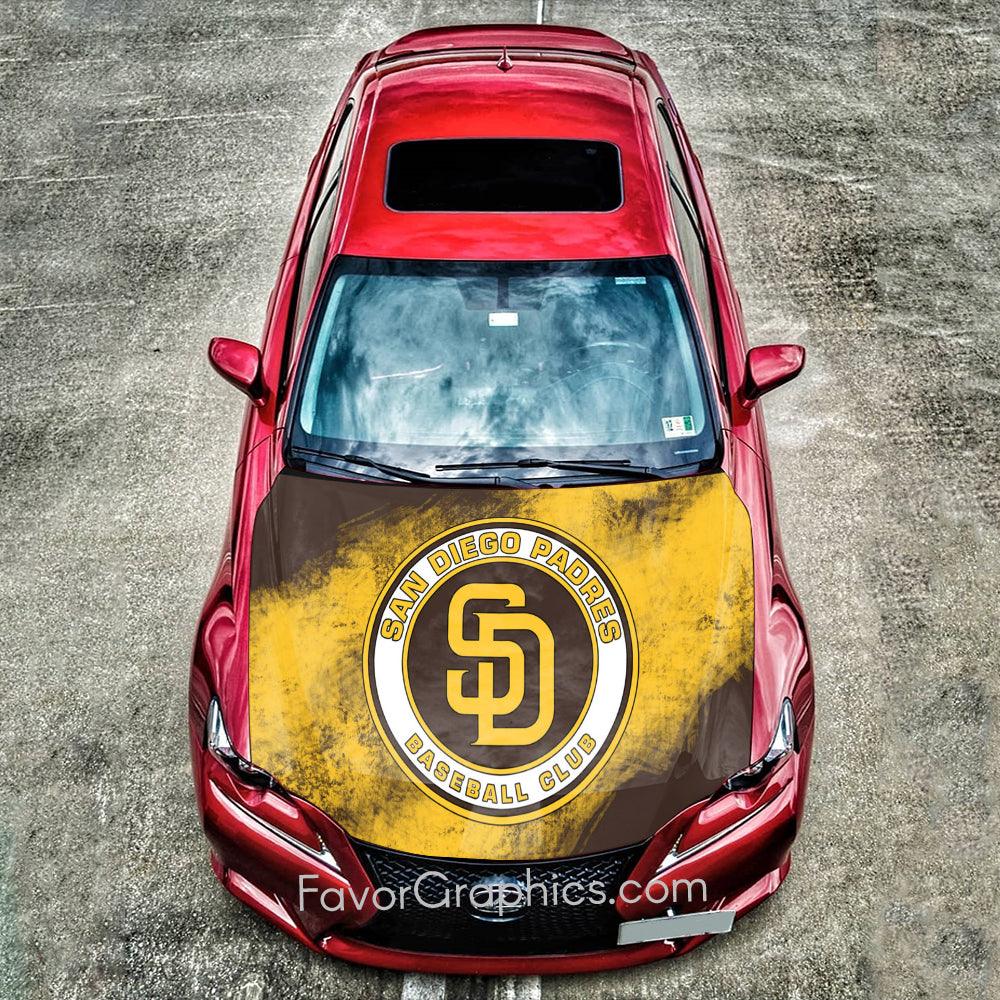 San Diego Padres Itasha Car Vinyl Hood Wrap Decal Sticker