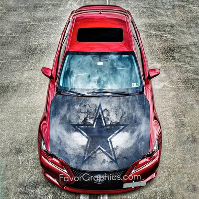 Dallas Cowboys Itasha Car Vinyl Hood Wrap Decal Sticker