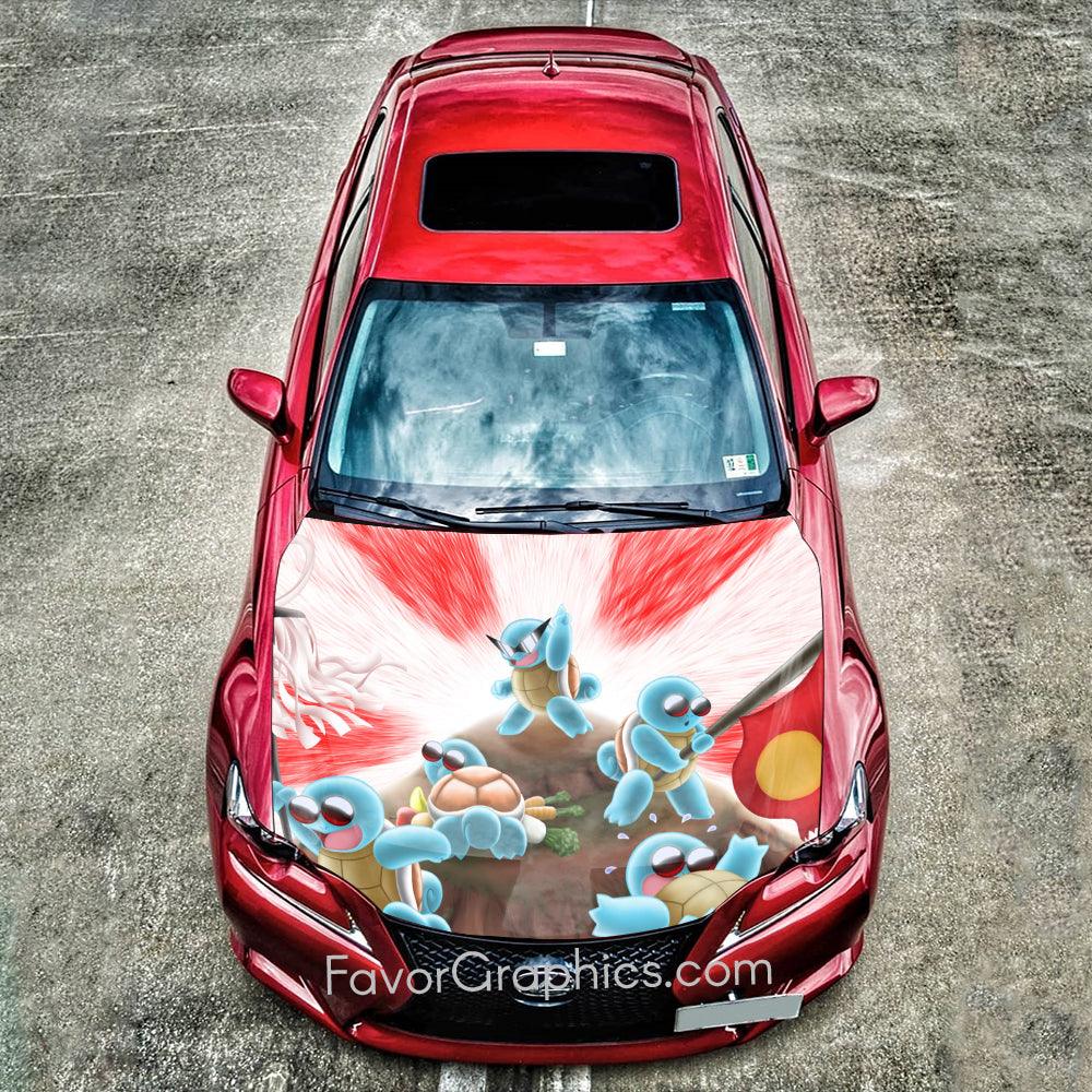 Squirtle Squad Itasha Car Vinyl Hood Wrap Decal Sticker