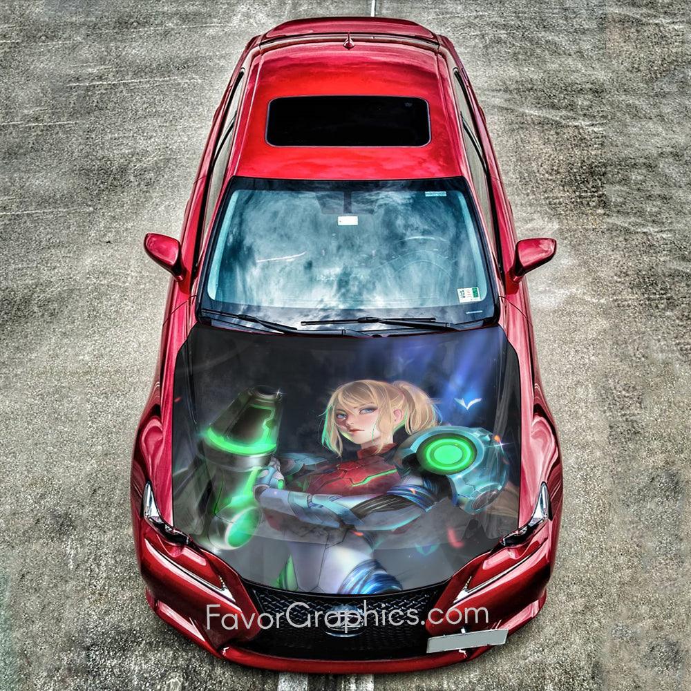 Samus Aran Metroid Itasha Car Vinyl Hood Wrap Decal Sticker