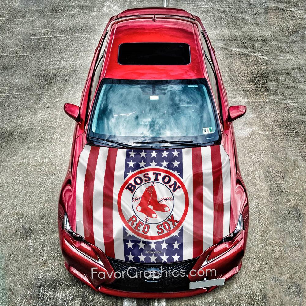 Boston Red Sox Itasha Car Vinyl Hood Wrap Decal Sticker