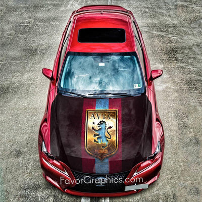 Aston Villa Itasha Car Vinyl Hood Wrap Decal Sticker