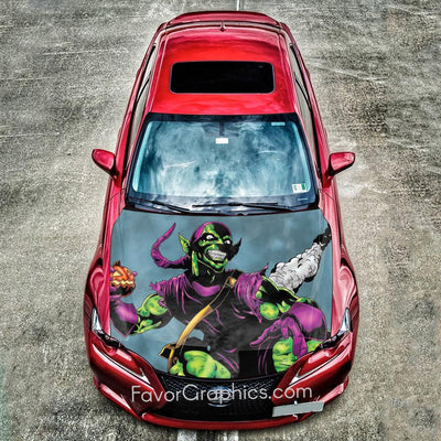 Green Goblin Itasha Car Vinyl Hood Wrap Decal Sticker