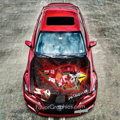 Arizona Cardinals Itasha Car Vinyl Hood Wrap Decal Sticker