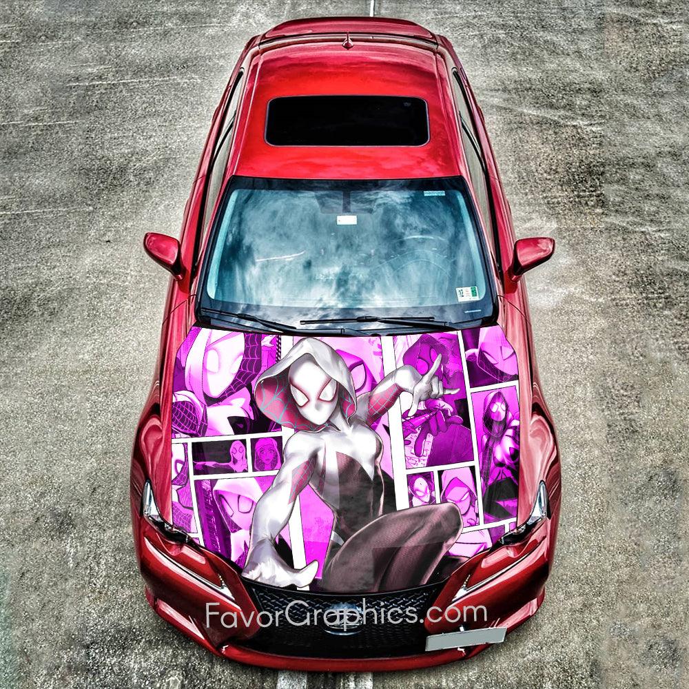 Spider-Woman Gwen Stacy Itasha Car Vinyl Hood Wrap Decal Sticker