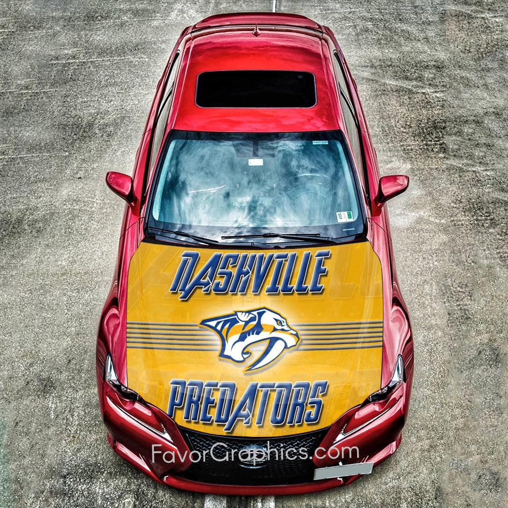 Nashville Predators Itasha Car Vinyl Hood Wrap Decal Sticker