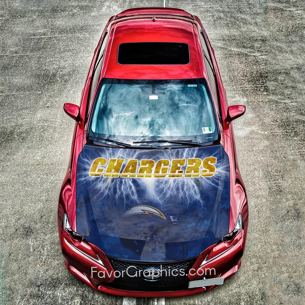 Los Angeles Chargers Itasha Car Vinyl Hood Wrap Decal Sticker