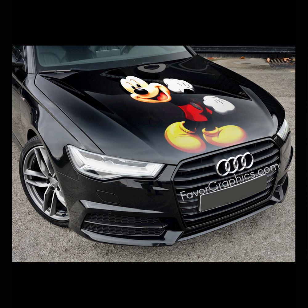 Mickey Mouse Itasha Car Vinyl Hood Wrap Decal Sticker