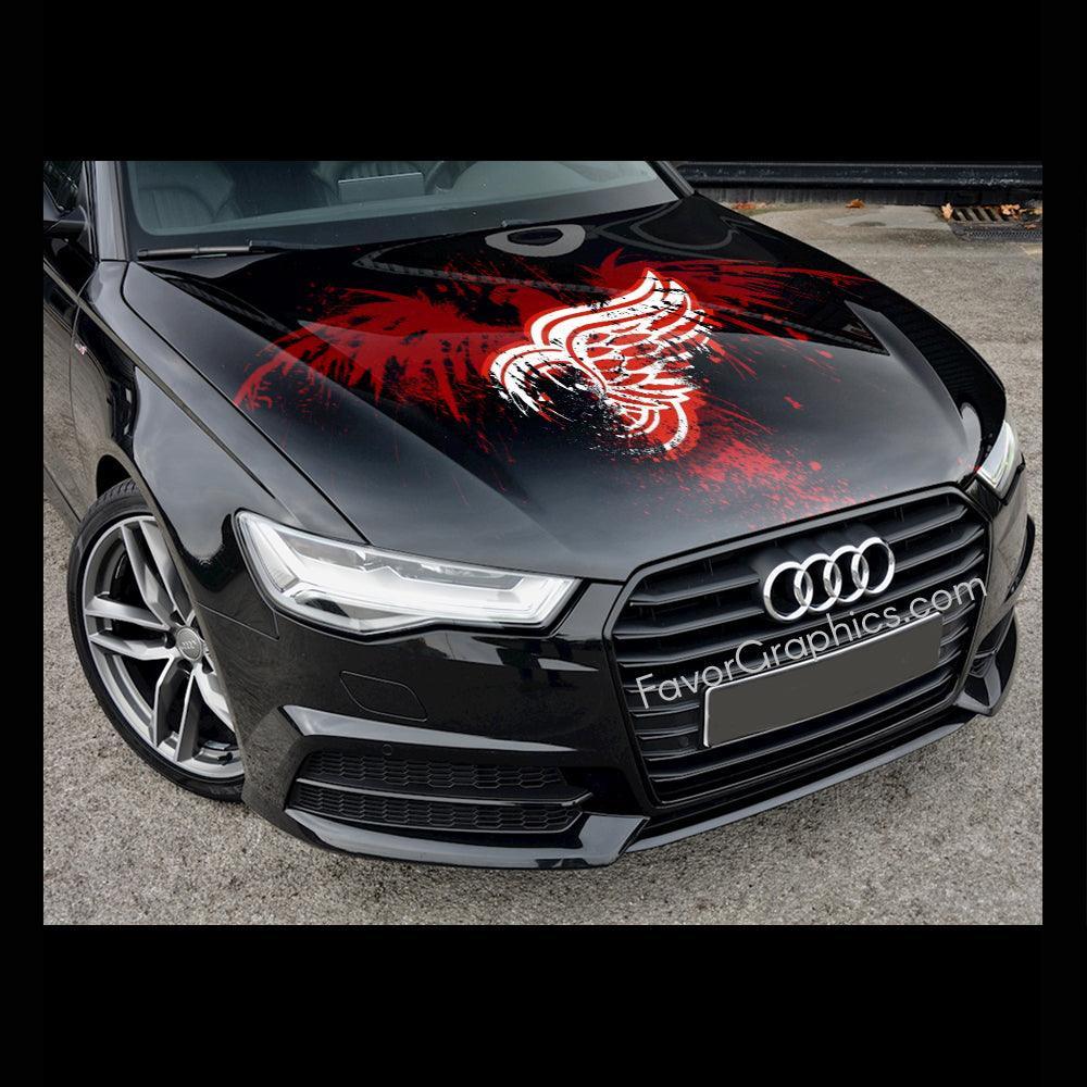 Detroit Red Wings Itasha Car Vinyl Hood Wrap Decal Sticker – Favor Graphics