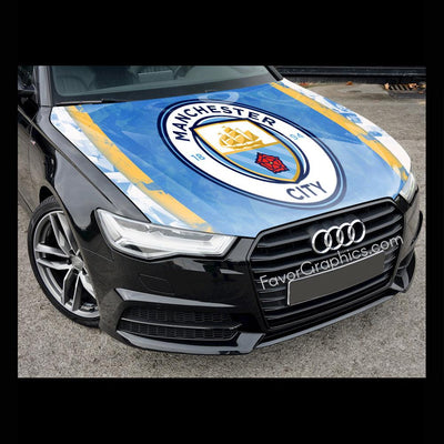 Manchester City Itasha Car Vinyl Hood Wrap Decal Sticker