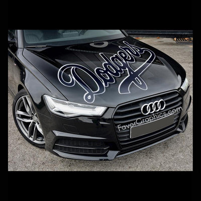 Los Angeles Dodgers Itasha Car Vinyl Hood Wrap Decal Sticker