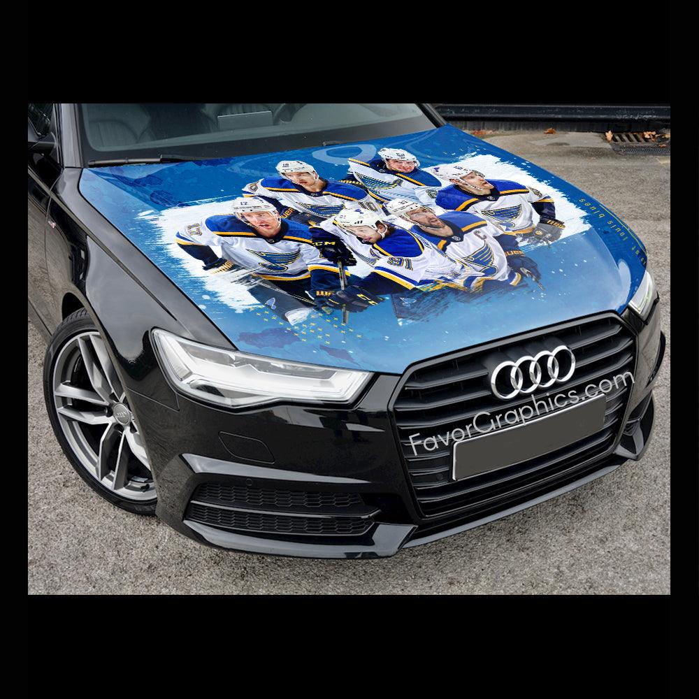 St. Louis Blues Itasha Car Vinyl Hood Wrap Decal Sticker