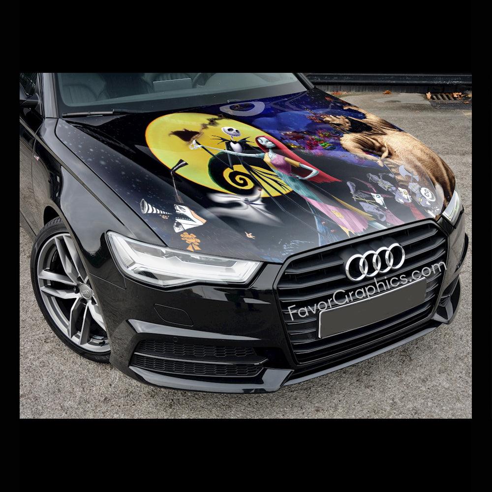 Nightmare Before Christmas Itasha Car Vinyl Hood Wrap Decal