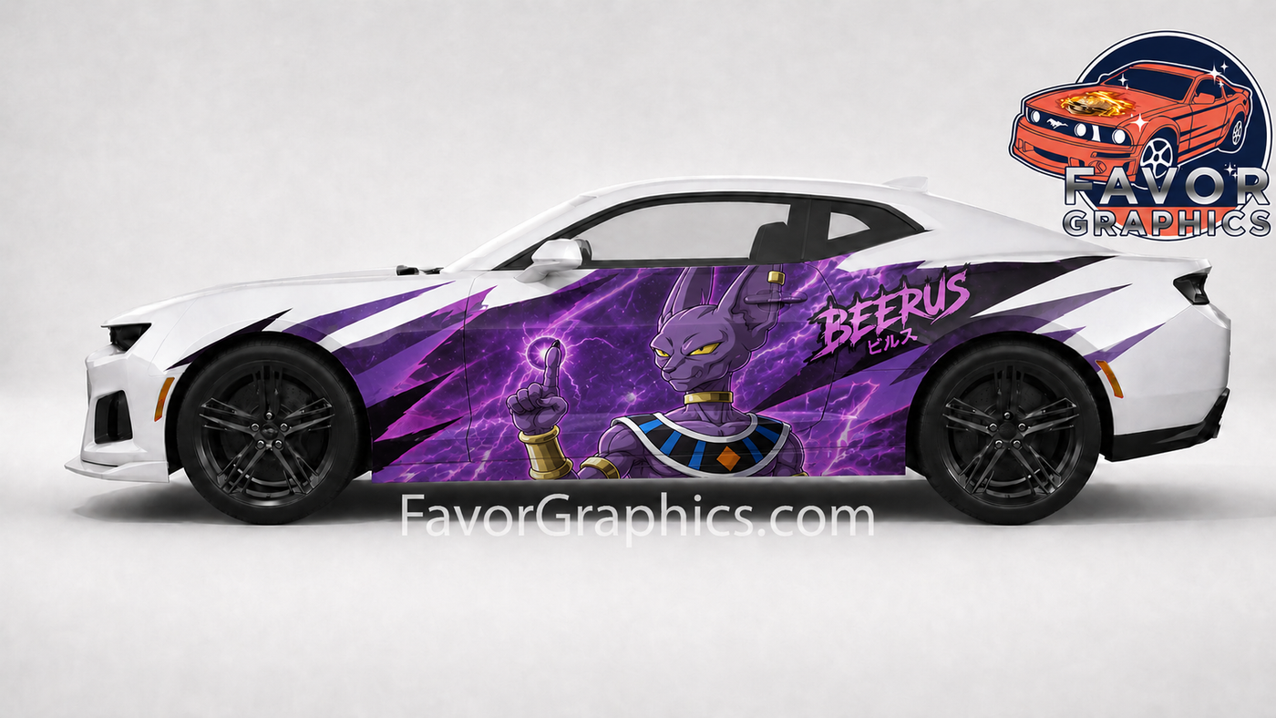 Beerus Dragon Ball Itasha Two-Sided Car Vinyl Wrap Decal Sticker ...