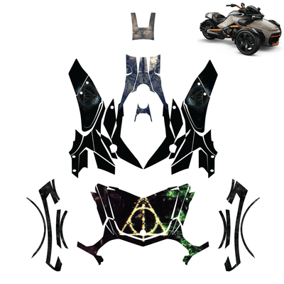 Harry Potter Deathly Hallows Vinyl Wrap Decal Sticker for Can Am Spyder F3 2015-2022