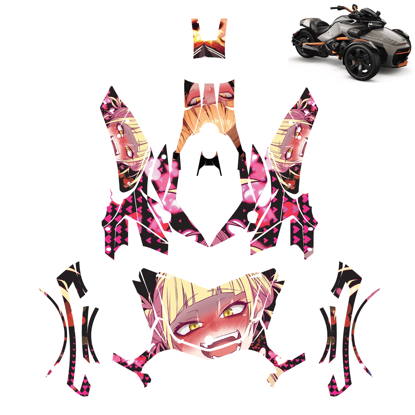 Himiko Toga Vinyl Wrap Decal Sticker for Can Am Spyder F3 2015-2022