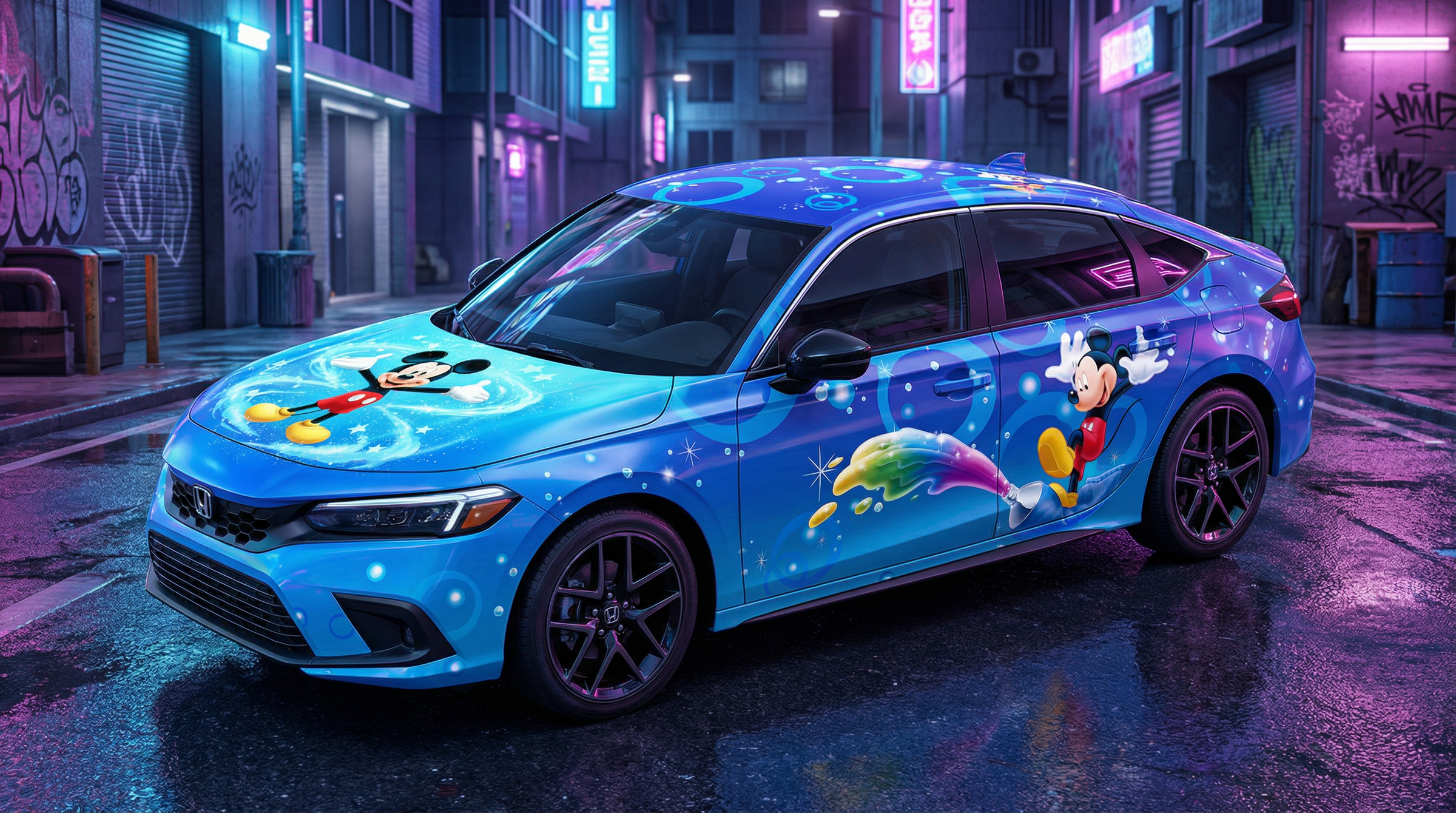 printed vinyl full car wrap - Favor Graphics