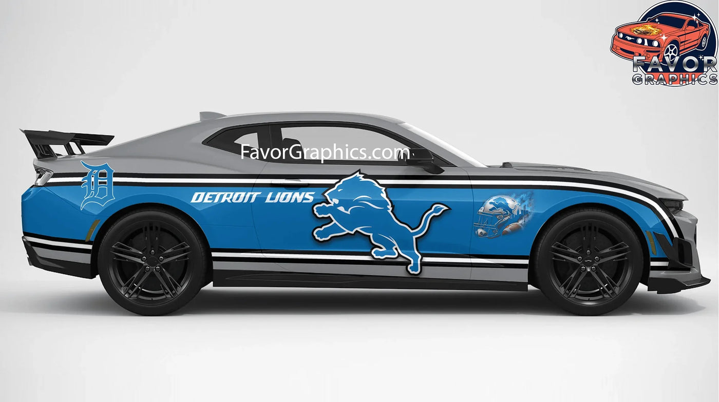Detroit Lions Itasha Full Car Vinyl Wrap Decal Sticker – Favor Graphics