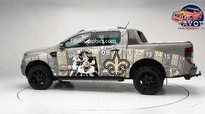 New Orleans Saints Itasha Full Car Vinyl Wrap Decal Sticker