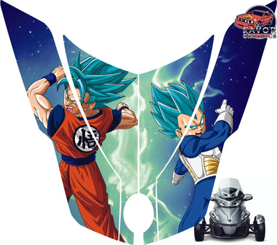 Goku Vegeta Hood Vinyl Wrap Decal Sticker For Can-am Spyder RT 2010-2019