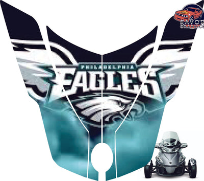 Philadelphia Eagles Hood Vinyl Wrap Decal Sticker For Can-am Spyder RT 2010-2019