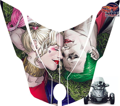 Harley Quinn Joker Hood Vinyl Wrap Decal Sticker For Can-am Spyder RT 2010-2019