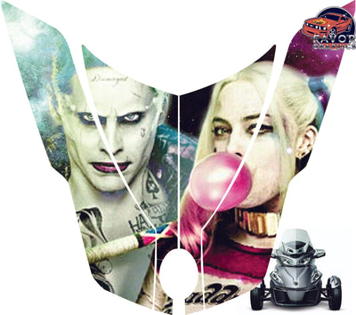 Harley Quinn Joker Hood Vinyl Wrap Decal Sticker For Can-am Spyder RT 2010-2019