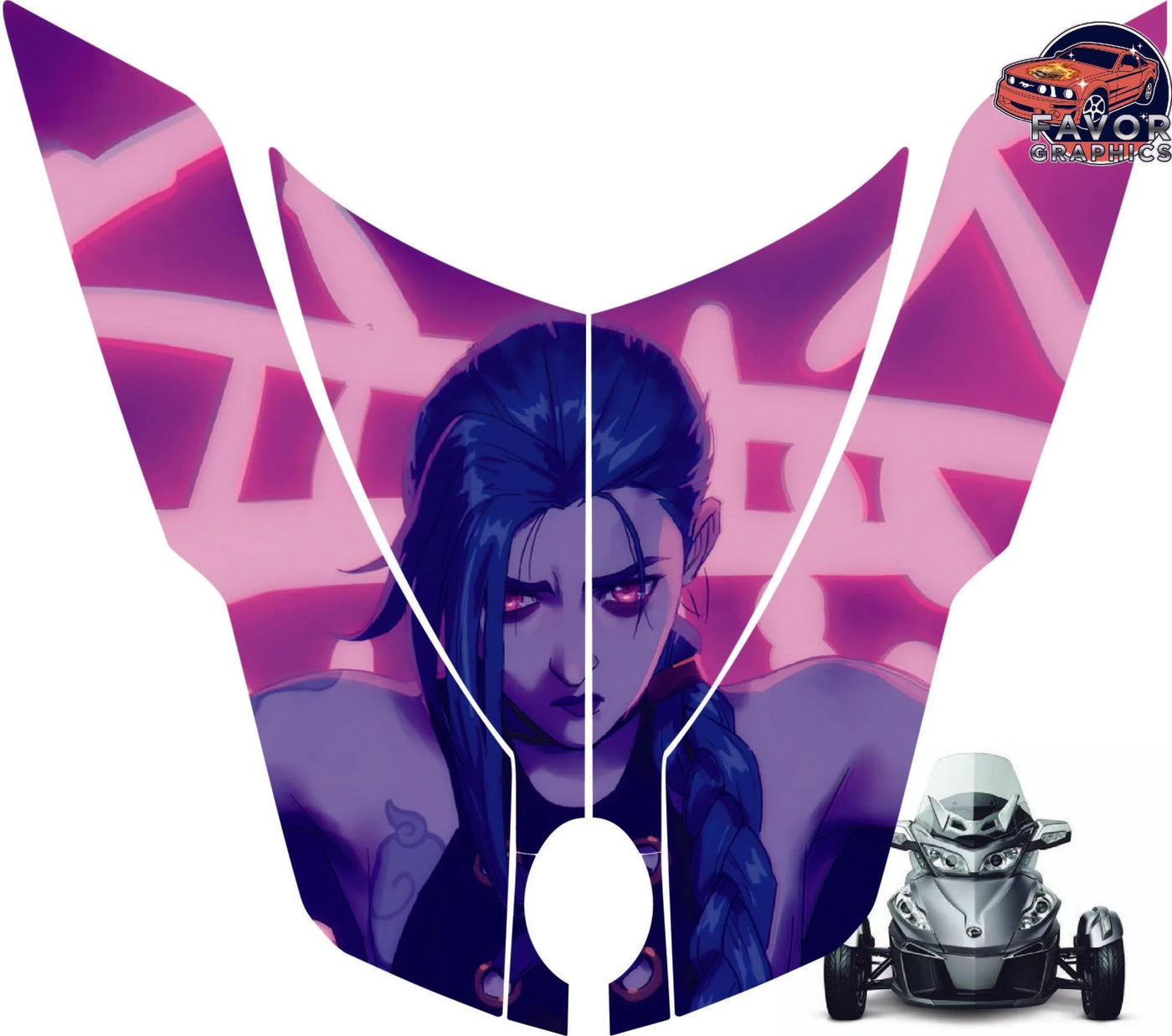 Jinx Decal Code Jinx Hood Vinyl Wrap Decal Sticker For Can-am Spyder RT 2010-2019 ...