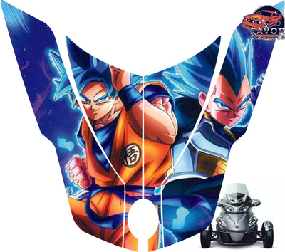 Goku Vegeta Hood Vinyl Wrap Decal Sticker For Can-am Spyder RT 2010-2019