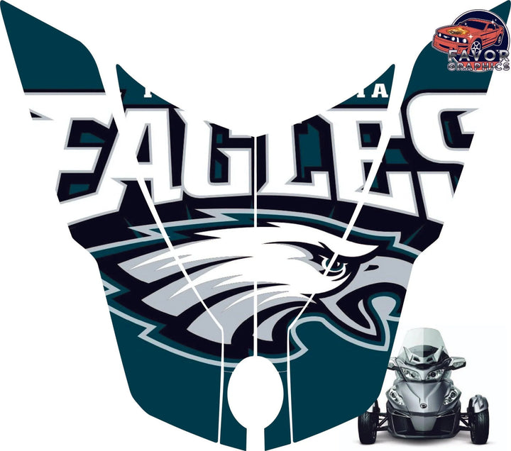 Philadelphia Eagles Hood Vinyl Wrap Decal Sticker For Can-am