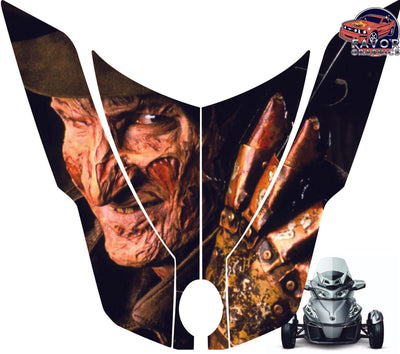 Freddy Krueger Hood Vinyl Wrap Decal Sticker For Can-am Spyder RT 2010-2019