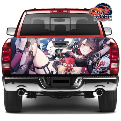 Sexy Anime Girl Lies Down Tailgate Wraps For Trucks SUV Vinyl Wrap