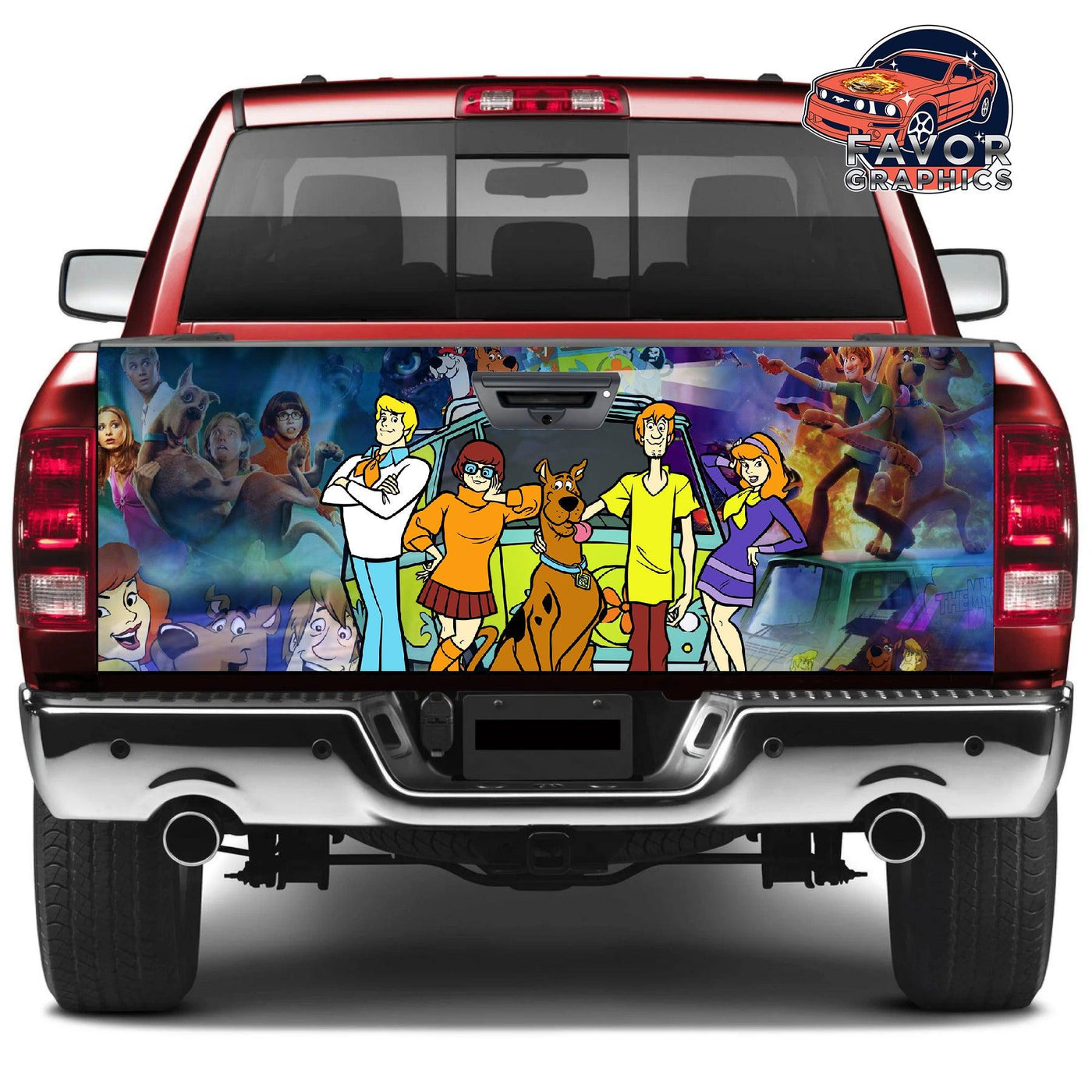 Scooby Doo Tailgate Wraps For Trucks SUV Vinyl Wrap