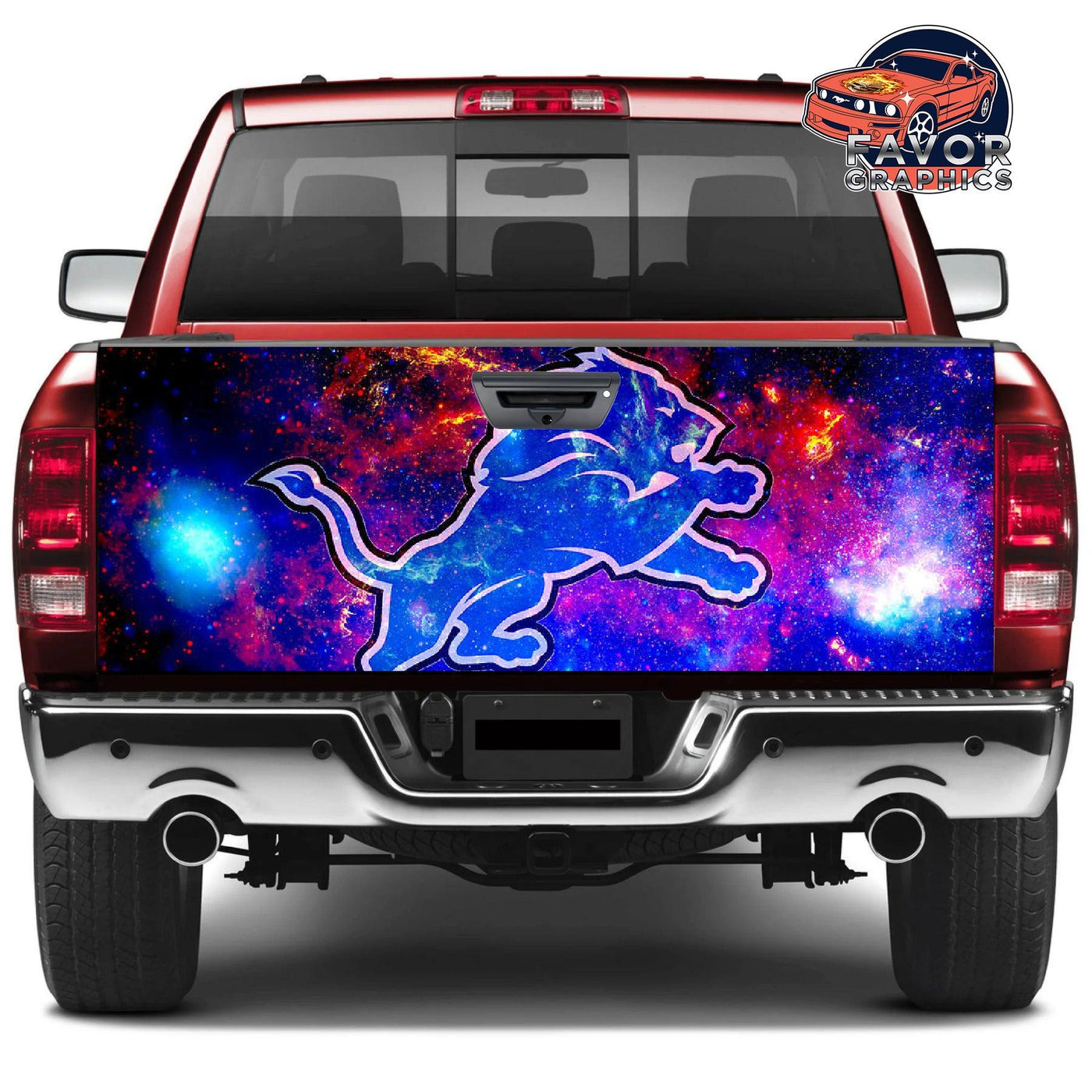 Detroit Lions Tailgate Wraps For Trucks SUV Vinyl Wrap