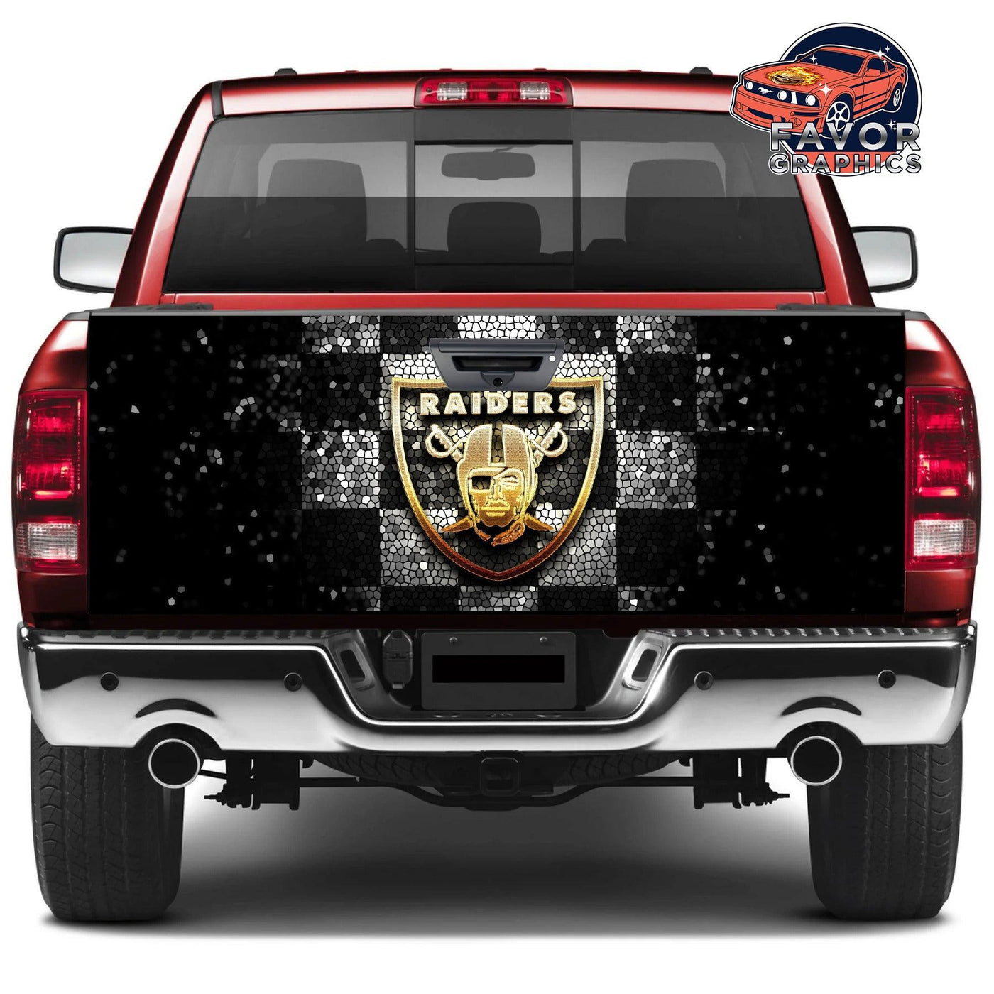 Las Vegas Raiders Tailgate Wraps For Trucks SUV Vinyl Wrap