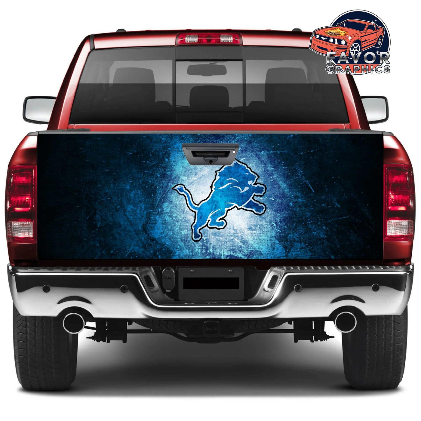 Detroit Lions Tailgate Wraps For Trucks SUV Vinyl Wrap