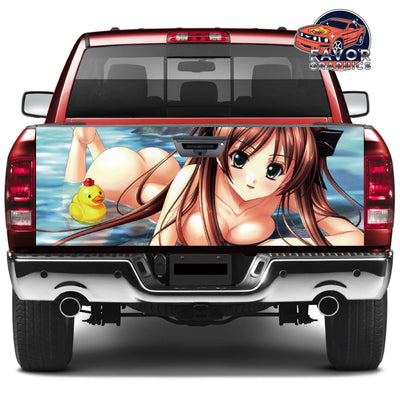 Sexy Anime Girl Lies Down Tailgate Wraps For Trucks SUV Vinyl Wrap