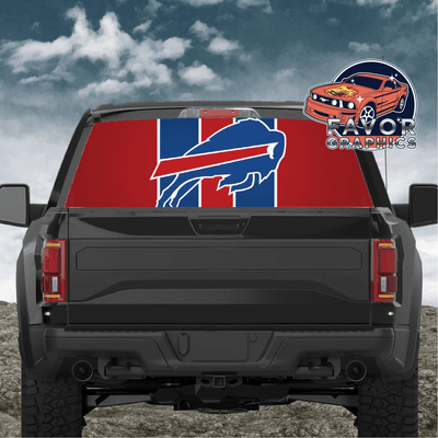 Buffalo Bills Rear Window Perforated Graphic Vinyl Decal Cars Trucks