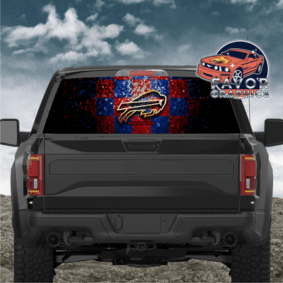 Buffalo Bills Rear Window Perforated Graphic Vinyl Decal Cars Trucks