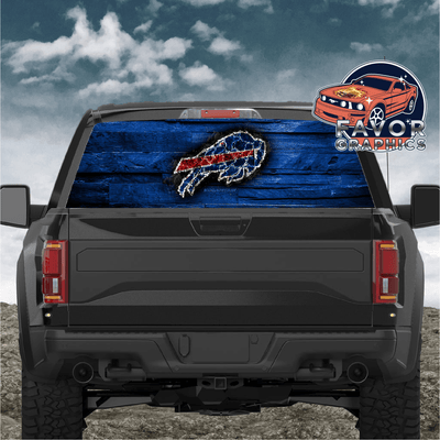 Buffalo Bills Rear Window Perforated Graphic Vinyl Decal Cars Trucks