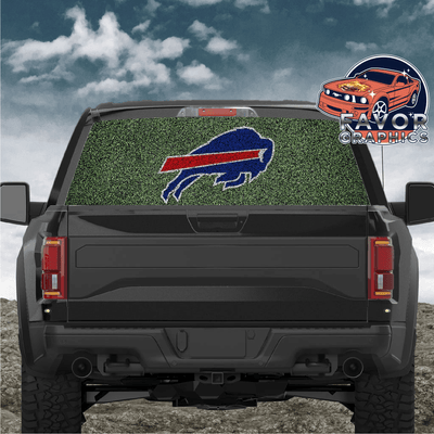 Buffalo Bills Rear Window Perforated Graphic Vinyl Decal Cars Trucks