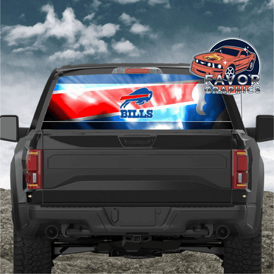 Buffalo Bills Rear Window Perforated Graphic Vinyl Decal Cars Trucks